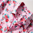 thumbnail image 5 of Fznquz Pink Big and Tall Button Up Shirt Men Work Long Sleeve Dress Shirt Formal Button down Floral Big and Tall Men Clothes, 5 of 5