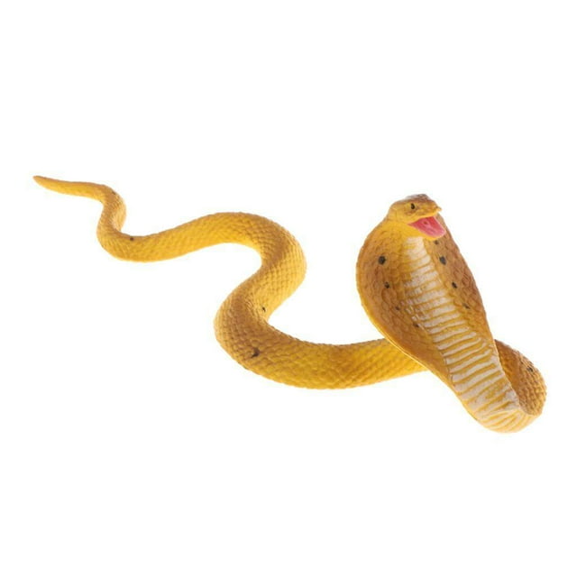 Static Animal Model Action Figure Toy for Kids and Toys for Adults Yellow Cobra