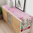 thumbnail image 4 of Valentine's Day Table Runner - 36 Inch Long, Kitchen Dining Table Runner Dresser Scarves, Pink Red Roses Love Heart Eucalyptus Gradient Farmhouse Decor for Coffee Tables Wedding Party Banquet, 4 of 8