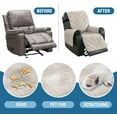 thumbnail image 3 of 100% Waterproof Recliner Cover with Side Pocket &Non-Slip Recliner Couch Slipcover, Washable Reclining Furniture Protector for Large Power Lift Recliner (White), 3 of 6