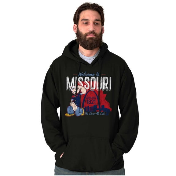 Popeye Missouri State MO Cartoon Hoodie Sweatshirt Women Men Brisco Brands S
