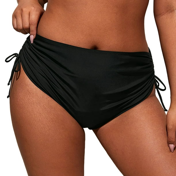 Aligament Swim Pants For Women High Waisted Bikini Bottom Full Coverage  Swim Bottoms Black Swimsuit Bottoms Size XL