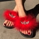 thumbnail image 1 of Moda Mujer Casual Furry Bright Diamond Sandalias planas Zapatos Flip Flop Wmkox8yii  hj789, 1 of 7