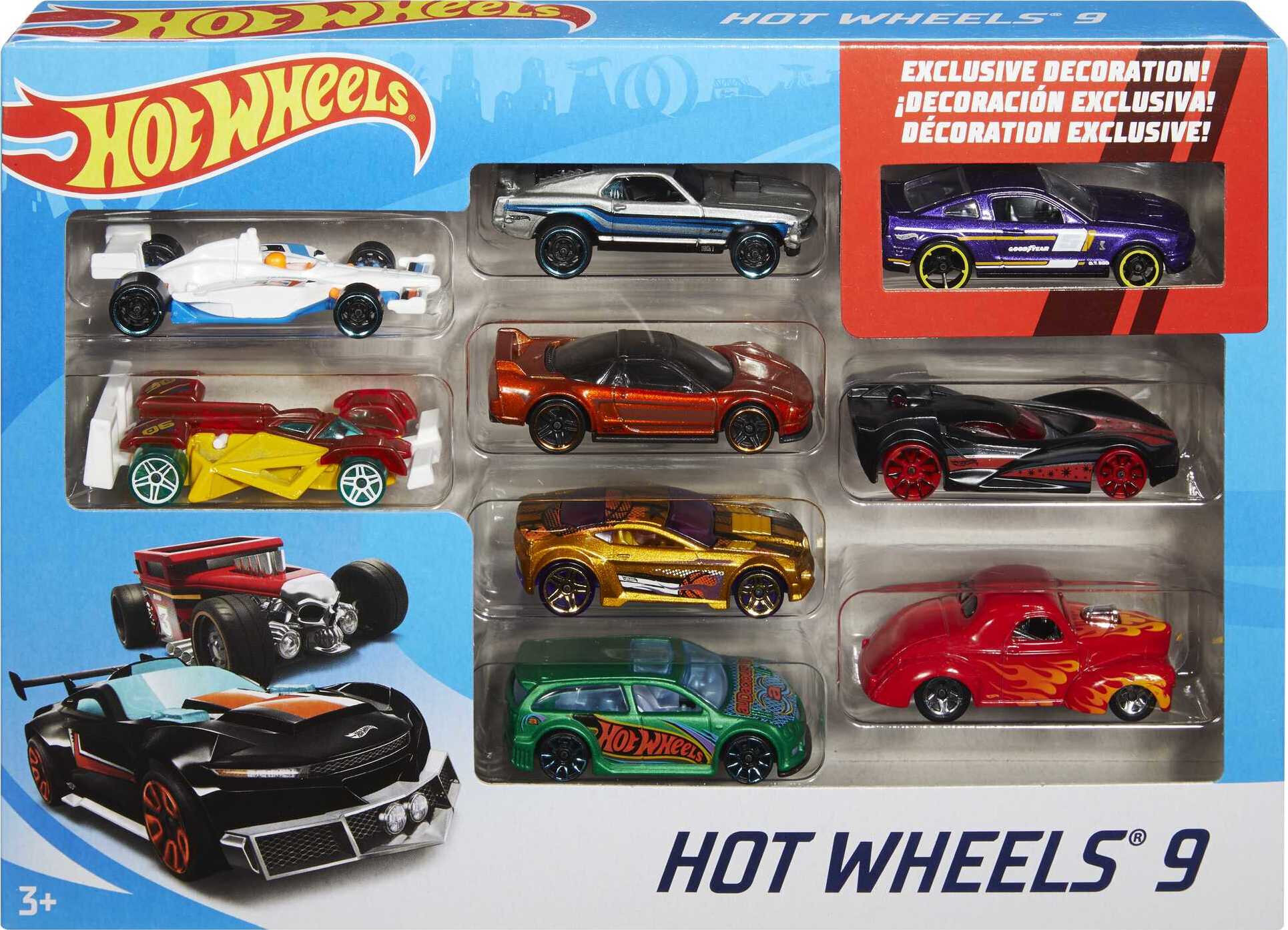 Hot Wheels Gift Set of 9 Toy Cars or Trucks in 1:64 Scale (Styles May Vary) - image 5 of 7