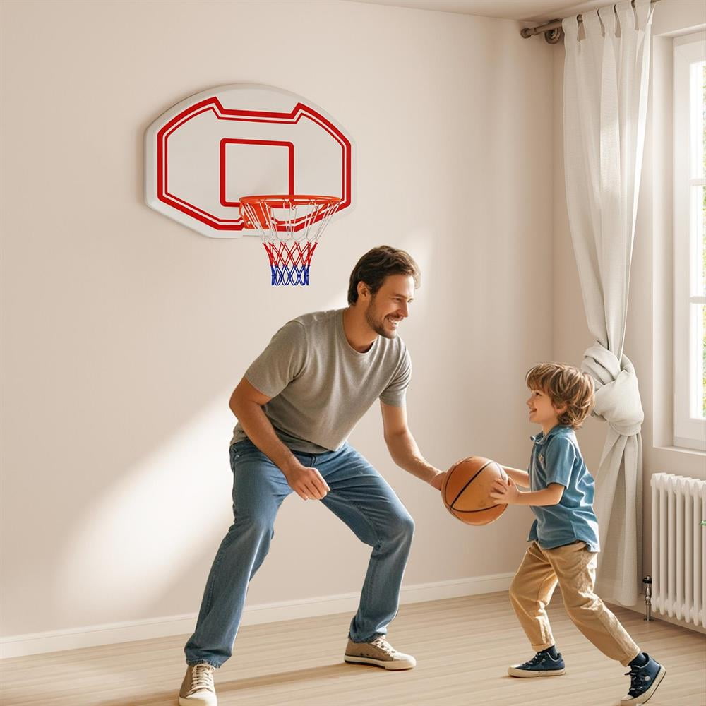 Choco Moon Large Wall Mounted Basketball Hoop with Shatter-Proof Backboard, Indoor Outdoor Fitness Equipment