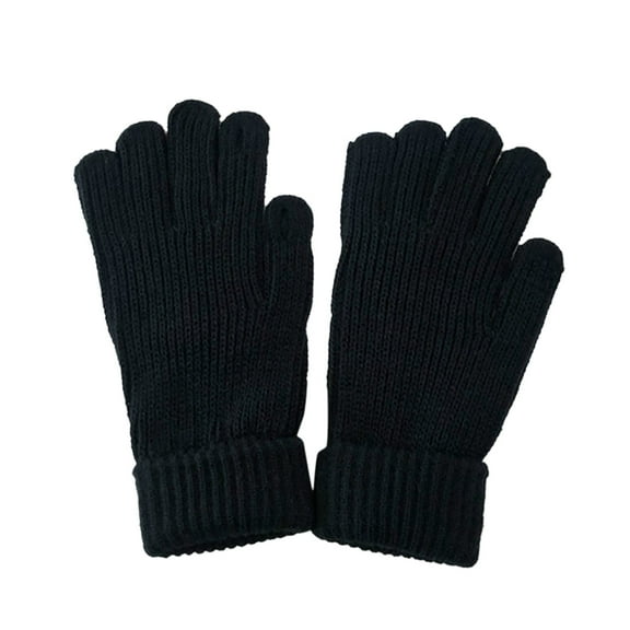 Dyfzdhu Knit Gloves Women Autumn And Casual Solid Color Knit Warm Winter Gloves