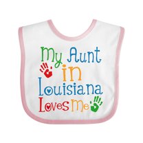 Inktastic My Aunt in Louisiana Loves Me Boys or Girls Baby Bib
