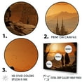 thumbnail image 3 of Designart "Bethlehem'S Bronze Christianism Landscape" Christianity Floater Framed Wall Art Prints, 3 of 5