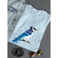 thumbnail image 3 of Pastell Blue Jay Bird T-shirt Women's -Ashvin Harrison Designs, Female Medium, 3 of 4
