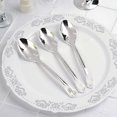 thumbnail image 4 of Efavormart 25 Pack Silver Heavy Duty Plastic Spoons with Handles, Disposable Utensils 7", 4 of 10