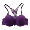 thumbnail image 1 of Wuffmeow Lady Solid Color Bras Women Push Up Bra Deep V Sexy Brassiere, 1 of 2