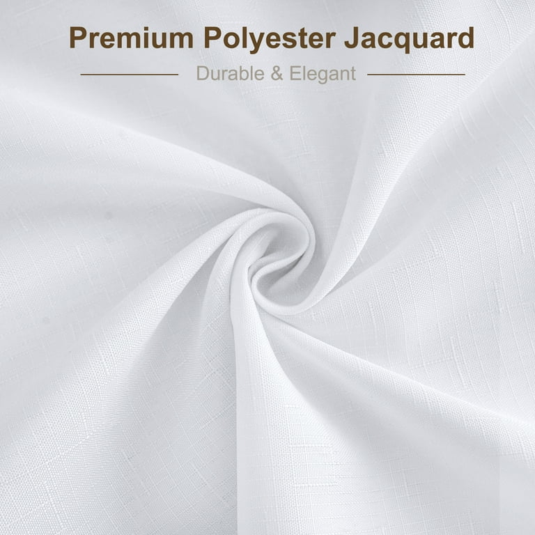 Inosoo Faux Linen Square Tablecloth, 36x36 In, White photo 5