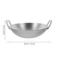 thumbnail image 2 of QUMIIRITY Wok Chinois en Acier Inoxydable à Chauffer pour Usage Quotidien Lot de 1, 2 of 7
