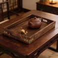 thumbnail image 5 of Rustic Wooden Serving Trays Serving Tray Wood Serving Tray with Handles Rectangular Wooden Breakfast Tray Ottoman Tray Multipurpose Trays for Breakfast, Coffee Table, 5 of 7