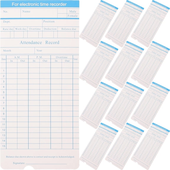 FRCOLOR 100 Sheets Employee Monthly Attendance Paper Jam Office