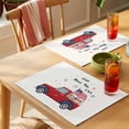 thumbnail image 4 of Happy Independence Placemats Set of 4, Day Truck Pull American Flag Non-Slip Place Mats Washable Table Mats for Kitchen Dining Table Decorations Indoor/Outdoor, 4 of 9