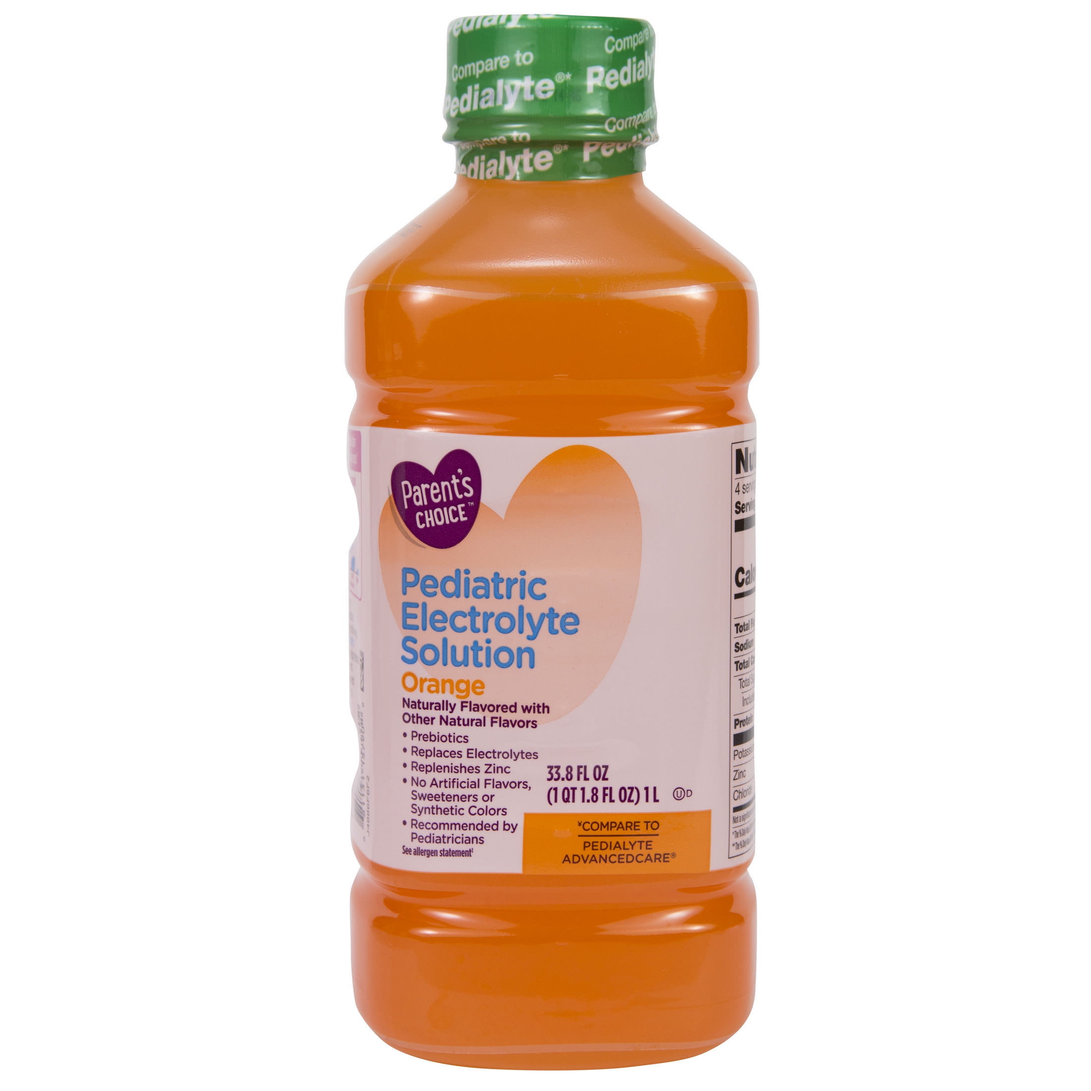 (4 pack) Parent's Choice Pediatric Electrolyte Solution, Orange, 1