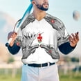 thumbnail image 6 of Daiia Moose Kissing Under Mistletoe Mens Baseball Jersey Button Down Shirts Short Sleeve Sports Uniforms-Large, 6 of 9