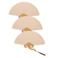 thumbnail image 4 of GUOOL 3Pcs Ancient Fans Paper Hand Fans Double Sided Blank Handmade Fans Round Fans Chinese Paper Fans for Home Decoration Crafting E, 4 of 9