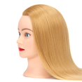 thumbnail image 4 of Training Head 26"-28" Long Hair Mannequin Training Head Dolls for Cosmetology Synthetic Fiber Hair Styling Hairdressing Manikin Head for Hairdresser with Clamp Stand (Blonde), 4 of 8