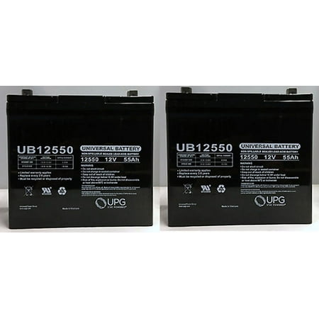 12V 55Ah SLA RB12550 Replacement Battery - 2 Pack