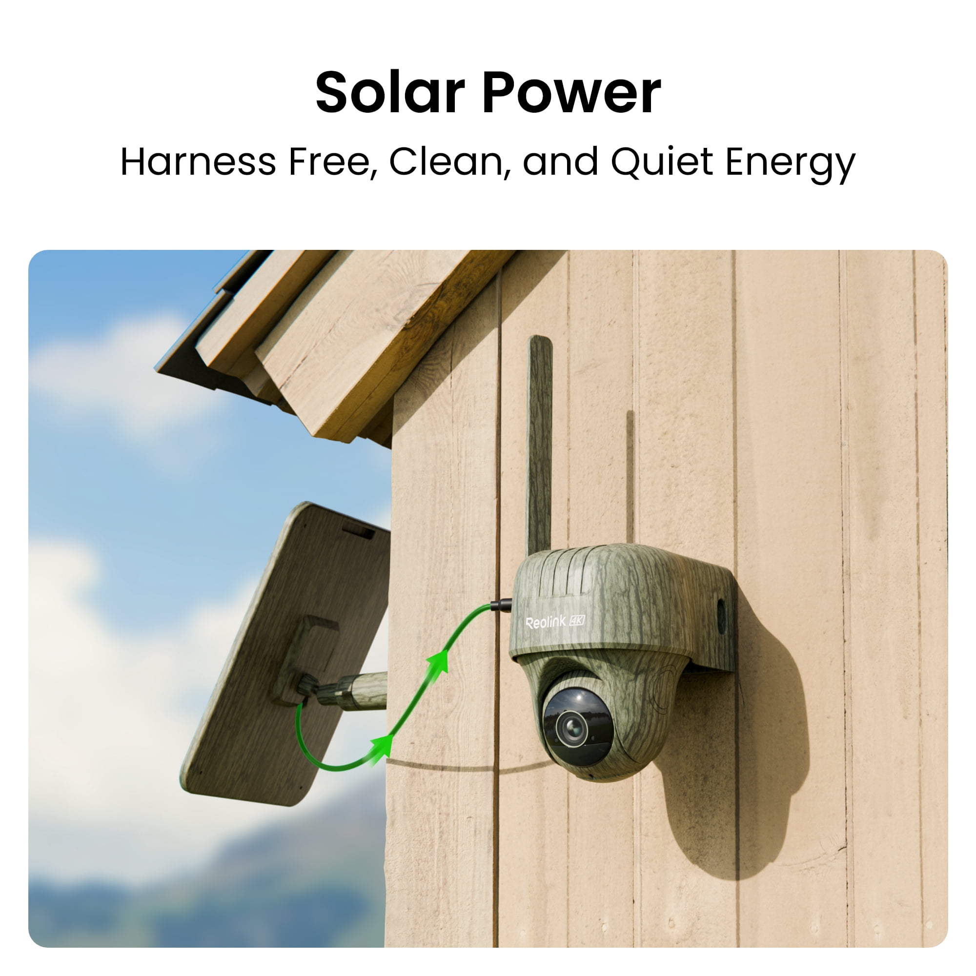 Reolink 6W Solar Panel Camouflage for Battery-Powered Camera,Dual-Lens Security Camera,Home Hub System