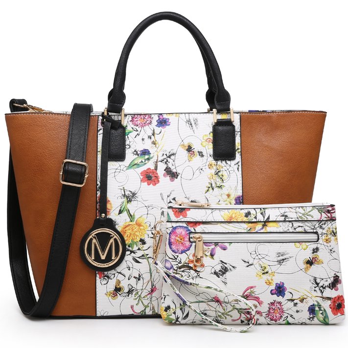 MKP Women Two Tone Handbags Fashion Shoulder Bag Work Tote Satchel ...