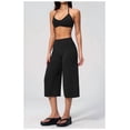thumbnail image 3 of PISONIC Womens Workout Sets Two Piece Spaghetti Straps Sports Bra Matching Wide Leg Capri Pants Gym Work Pilates Outfits, 3 of 7