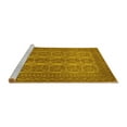 thumbnail image 2 of Ahgly Company Machine Washable Indoor Square Persian Yellow Traditional Area Rugs, 8' Square, 2 of 4