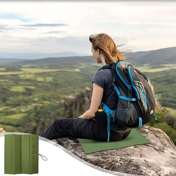 Xihbxyly Cojín Plegable, Ligero para Exteriores, Resistente a La Humedad, Espuma Viscoelástica de Alta Densidad, Ideal para Senderismo, Pesca y Picnics, Ideal para Aventureros y Viajeros.
