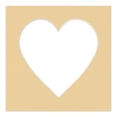 thumbnail image 3 of Beige Picture Frame Mat for 9x9 Frames - Heart Opening for 6x6 Photos - 1 Mat, 3 of 7