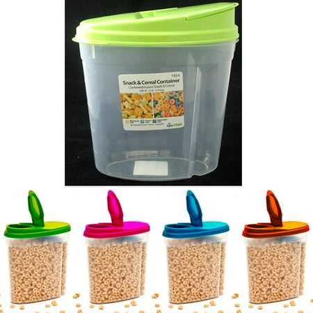 containers cereal plastic storage 53oz 2pc dispenser nut snack dry colors walmart