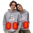 thumbnail image 2 of Sudadera con capucha de manga larga, informal, para exteriores y chaquetas, unisex, con calefacción, recargable por USB, sudadera térmica, lavable, para hombre y mujer, abrigo para mujer, 2 of 5