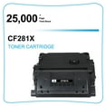 thumbnail image 3 of Cool Toner Compatible 81X CF281X Jumbo Toner Replacement for HP CF281A 81A M630dn M604dn M605x M606x (25000 Pages Per，Black, 2-Pack), 3 of 8
