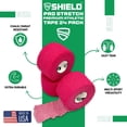 thumbnail image 3 of Shield Pro-Stretch Premium Elastic Athletic Tape - 2 Inch Pink 24 Roll Case - Elastic Sports Tape for Training Support Tape for Teams Clinics and Athletic Trainers (540 Total Stretch feet), 3 of 6