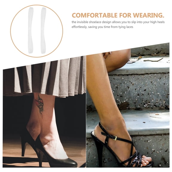 KALLORY 10PCS Clear Shoe Strap Grip High Heel Shoes TPU Versatile Use Anti Loose for Women Dinners