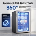 thumbnail image 6 of Simzlife 150 Can Beverage Refrigerator Cooler, 4.5 Cu.Ft Drink Fridge for Soda Wine Beer, Adjustable Temperature Control for Home Office,Silver, 6 of 11