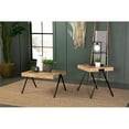 thumbnail image 3 of Coaster Contemporary Wood Square End Table with Metal Legs in Natural, 3 of 3