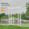 thumbnail image 5 of Ktaxon PVC Garden Arch 7Ft Garden Arch Arbor w/ Door,Fence for Outdoor Patio Wedding Entrances, 5 of 7