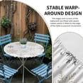 thumbnail image 2 of Christmas Snowflakes Round Tablecloth for 45-54 Inch Tables,Fitted Table Cover with Elastic Edge,Modern Xmas Winter Minimalist Waterproof Outdoor Table Cloth Protector for Patio Garden Dinner Picnic, 2 of 9