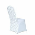 thumbnail image 6 of Efavormart 20 PCS Satin Rosette White Stretch Banquet Spandex Chair Cover Dinning Event Slipcover For Wedding Banquet Catering, 6 of 11