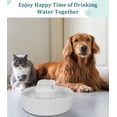 thumbnail image 2 of Fuente de agua de cerámica para gatos, dispensador de fuente de agua de cerámica para mascotas, cuenco para bebederos de 2,1 L para gatos y perros(blanco), 2 of 5