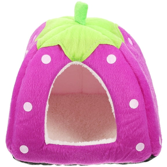 PAMINGONO 1Pcs Wear- House with Strawberry Pattern for Pet Rabbit and Chinchilla