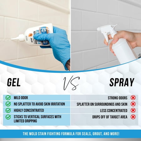 Active Mold Stain Remover Gel Cleaner, Heavy Duty Cleaning Solution for Washing Machine Seals and Bathrooms, 7 fl oz, 1 Pack