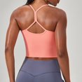 thumbnail image 6 of Ticikt Seamless Sweetheart Neck Ribbed Racerback Crop Tank Top for Women Built-In Bra Support Comfortable Activewear,Color:Pink, 6 of 6