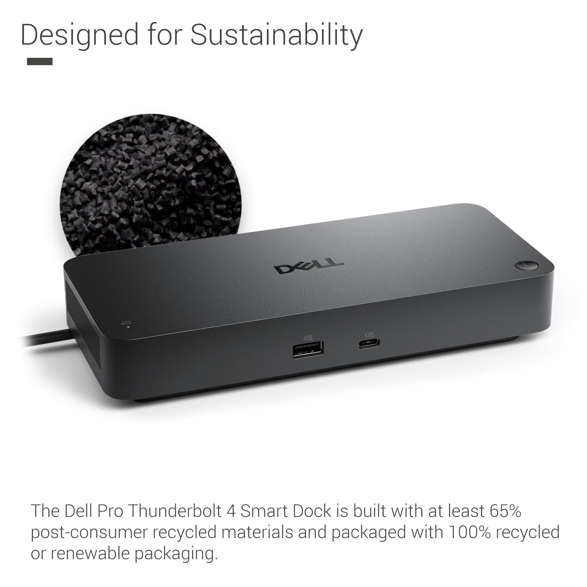 Dell SD25TB4 Thunderbolt 4 Smart Dock 4K Support and up to 4 Displays (Black) Bundle with 4K HDMI Cable, 6ft DisplayPort Cable, 6ft USB-C Cable, Ten Cable Ties, and 128GB USB Drive (