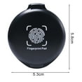 thumbnail image 3 of Thumbprint Fingerprint Ink Pad Stamp Pad Waterproof Compact Size Portable Identification Security Fingerprint Black Stamp Ink Pad-Black, 3 of 6
