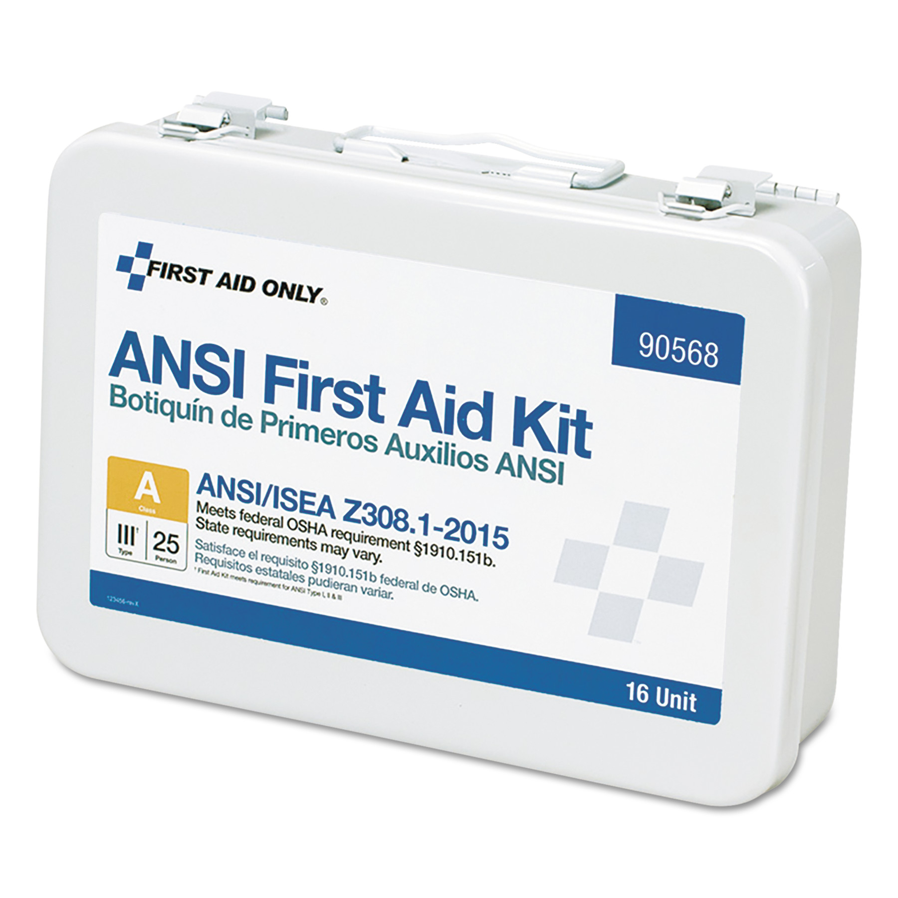 First Aid Only Unitized ANSI Compliant Class A Type III First Aid Kit for 25 People, 16 Units
