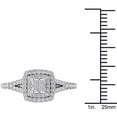 thumbnail image 4 of 1/2 Carat T.W. Diamond 10kt White Gold Double Halo Engagement Ring, 4 of 5