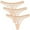 Beige, variante sur Wingslove Culottes Bikini Hipster pour Femmes, Lot de 3, Strings Transparents